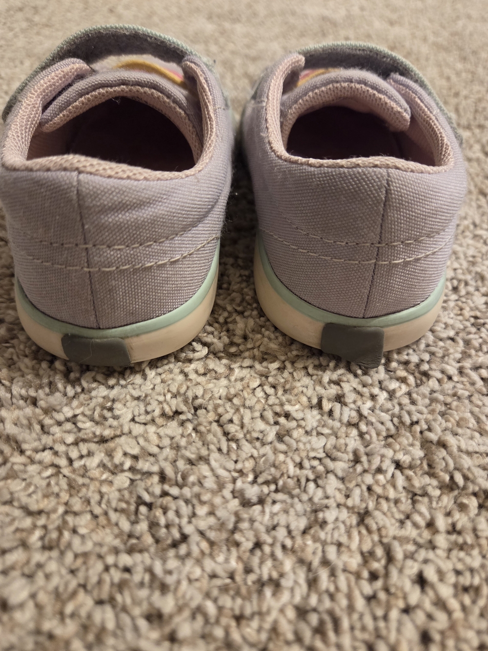 See Kai Run Lilac Sneakers with Pink, Yellow & Light Blue Accents - Picture 4 of 7
